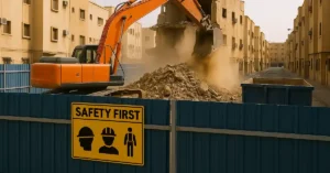 الهدم في الأحياء المزدحمة