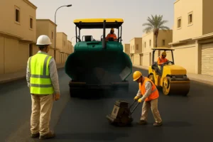 أحدث تقنيات سفلتة الطرق في الرياض